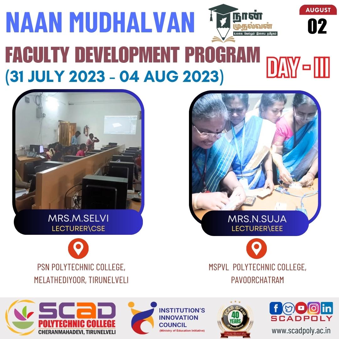 Faculty Development Program-Naan Mudalvan Skill | News & Events | SCAD ...